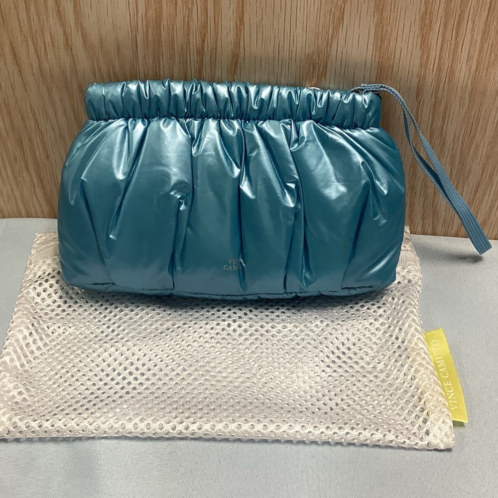 Vince Camuto Teal Clutch Wristlet with Dustbag